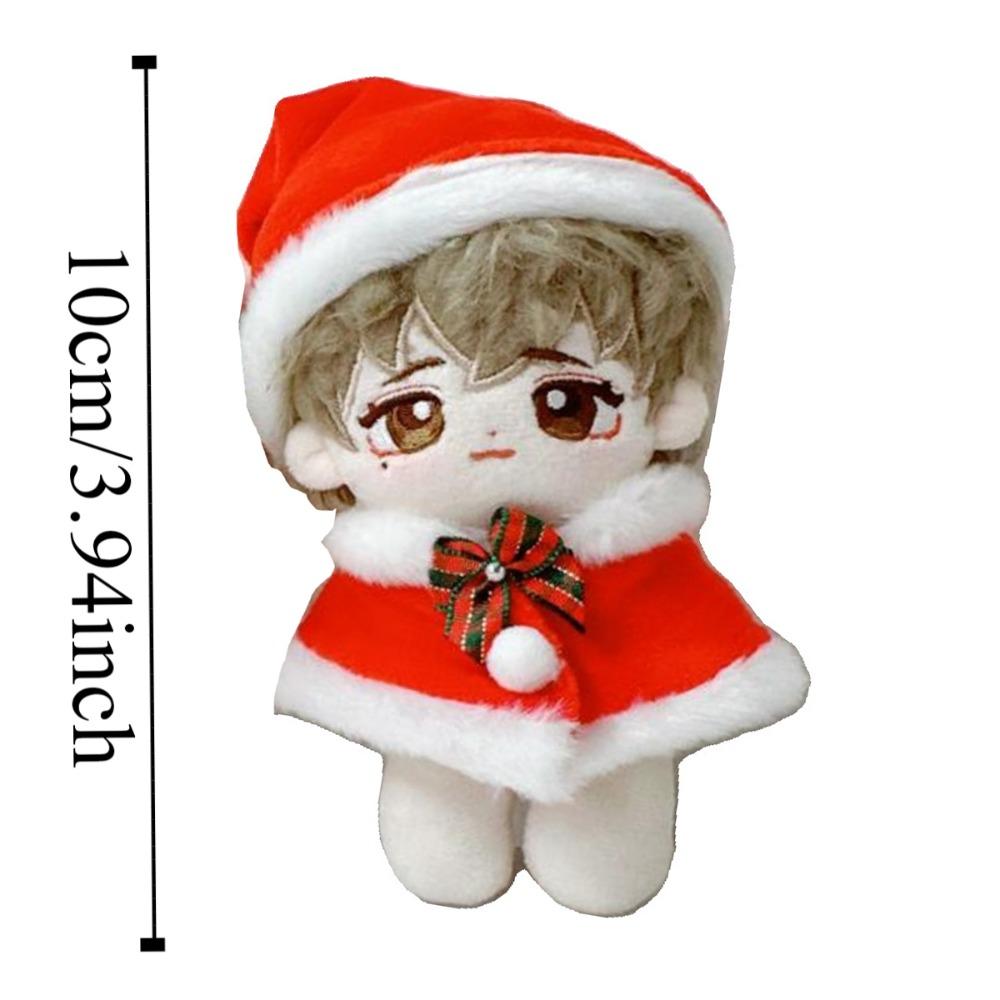 Christmas Hat 10CM Cotton Doll Clothes Plush Cloak Plush Toys Clothes  Girl Gift