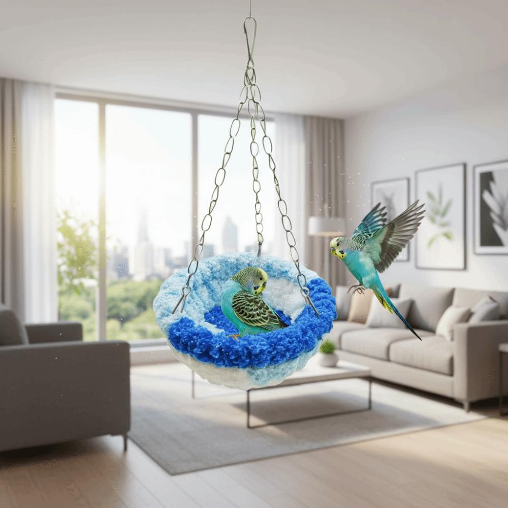 Bite Resistant Parrot Cotton Nest Warm Bird Swing Toy Bird Hanging Hammock  Autumn Winter