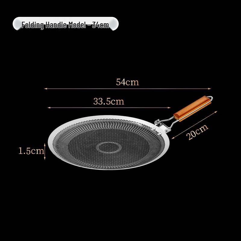 Mingjiang Chubang 34cm Round Stainless Steel Grill Pan