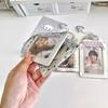 Laser Series PVC Photo Frame for Girls Cute Angel Card Holder with Pendant 3 Inch Kpop Photocard Holders INS Style Card Binder