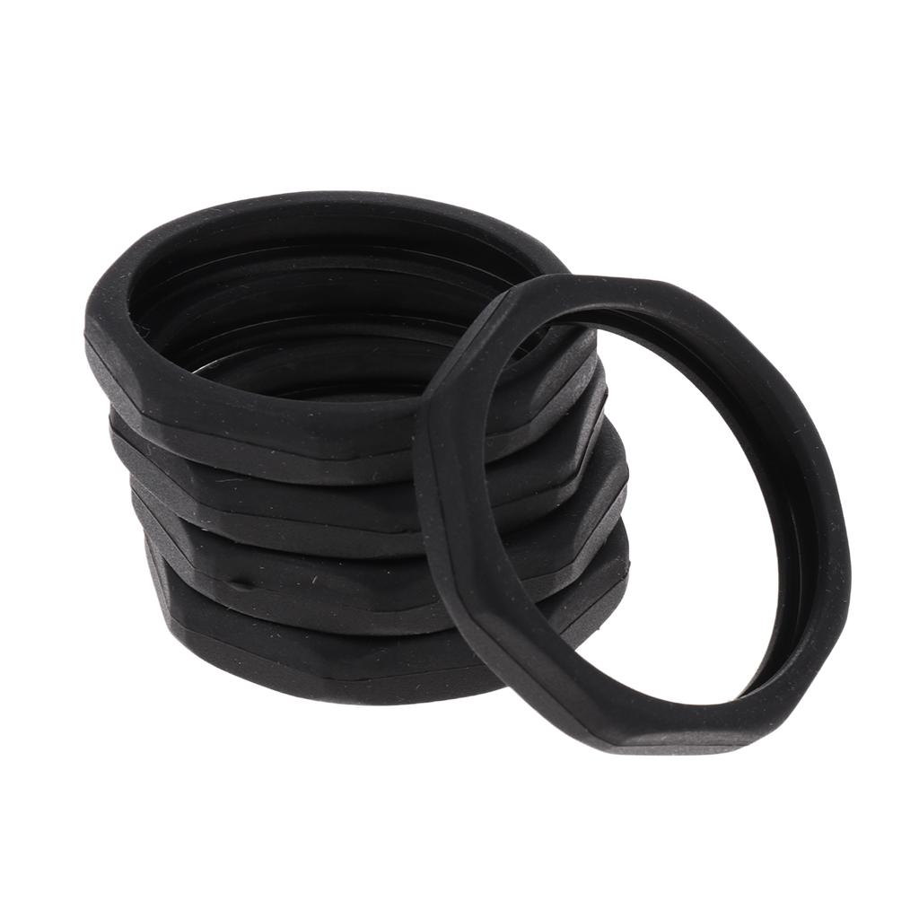 

5pcs Microphone Slip Anti-Rolling Protection Ring Mic Silicone Ring Protect Microphone from Shocks Bumps and Falls чорний