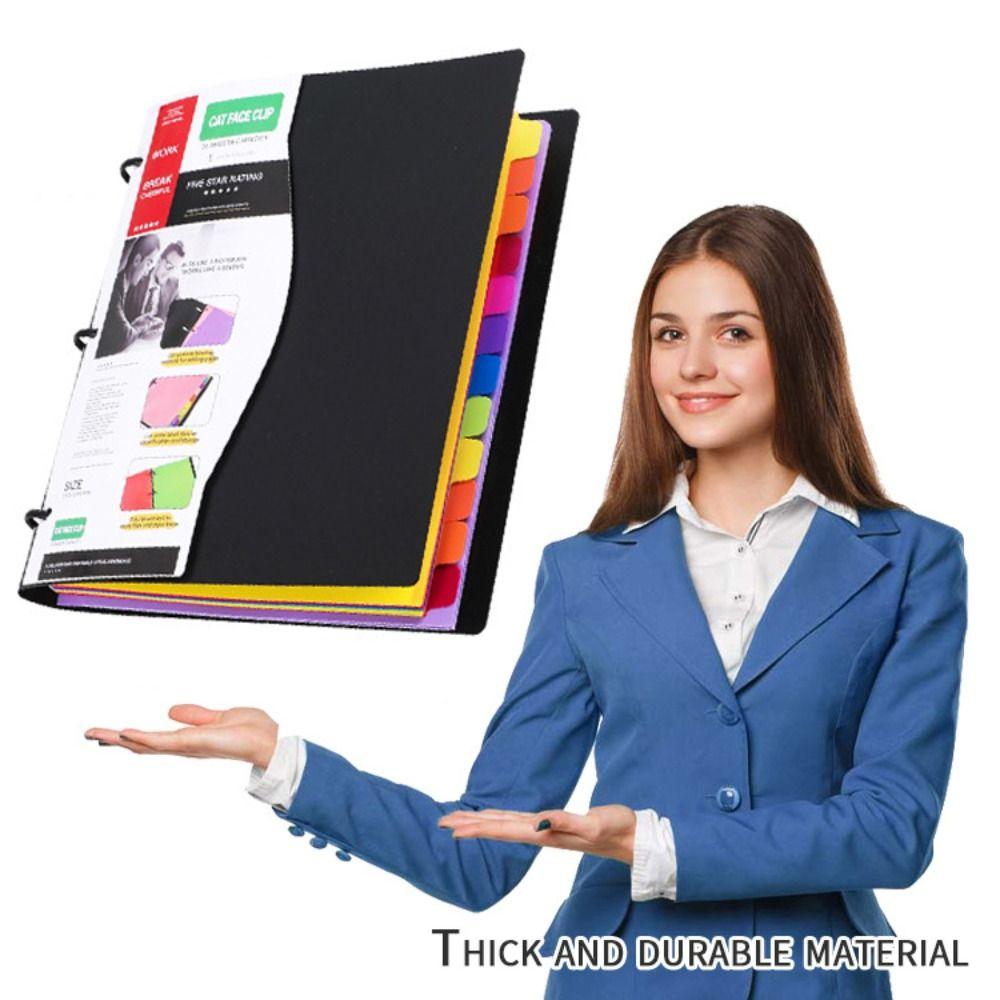 3 Ring Notebook Binder Thickened Loose Leaf Document Folder Office Stationery Supplies