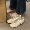 Retro Mary Jane Women's Shoes Spring and Autumn 2025 New Flat-bottomed Suede French Evening Breeze Mary Jane Shoes