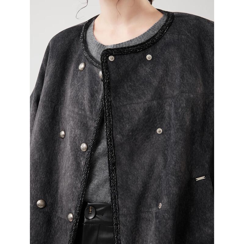ELLE Women's Grey 90 Duck Down Short Jacket
