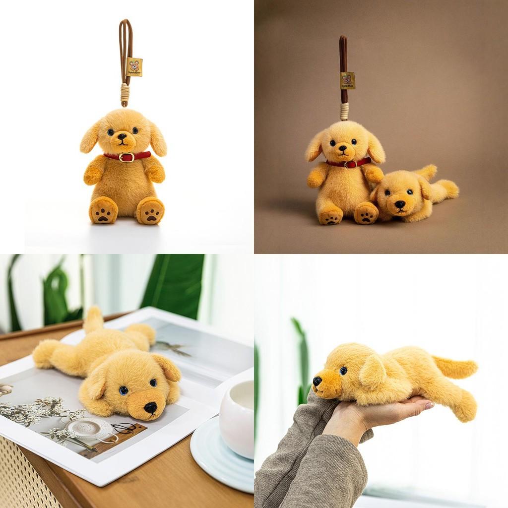 Pet Plush Dog Stuffed Toy Keychain With Soft Short Plush For Bags And Car Accessories