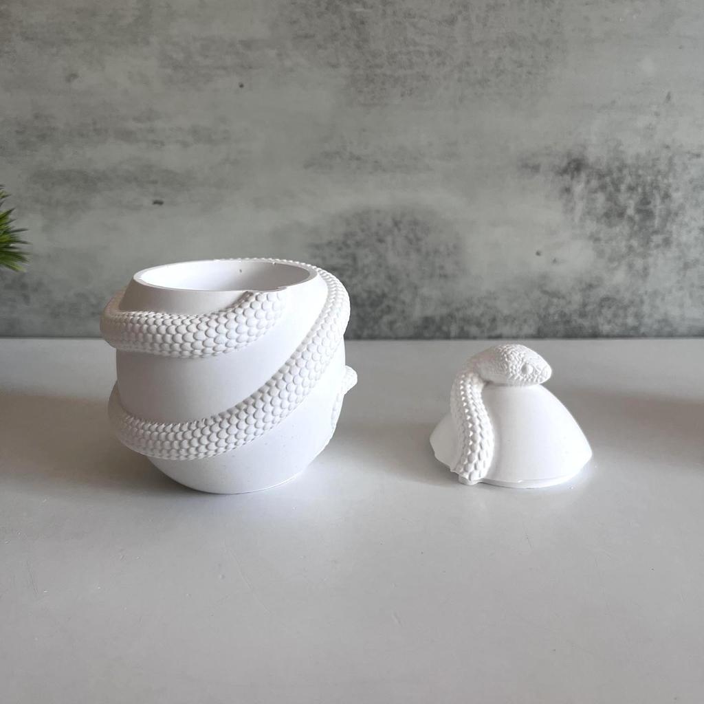 Borcan Amuzant pentru Lumânare Ou de Șarpe, Matrițe de Silicon DIY 3D Formă Ou de Paște cu Set Capac pentru Fabricarea Matriței de Rășină Artizanat din Ipsos Ornamente de Petrecere