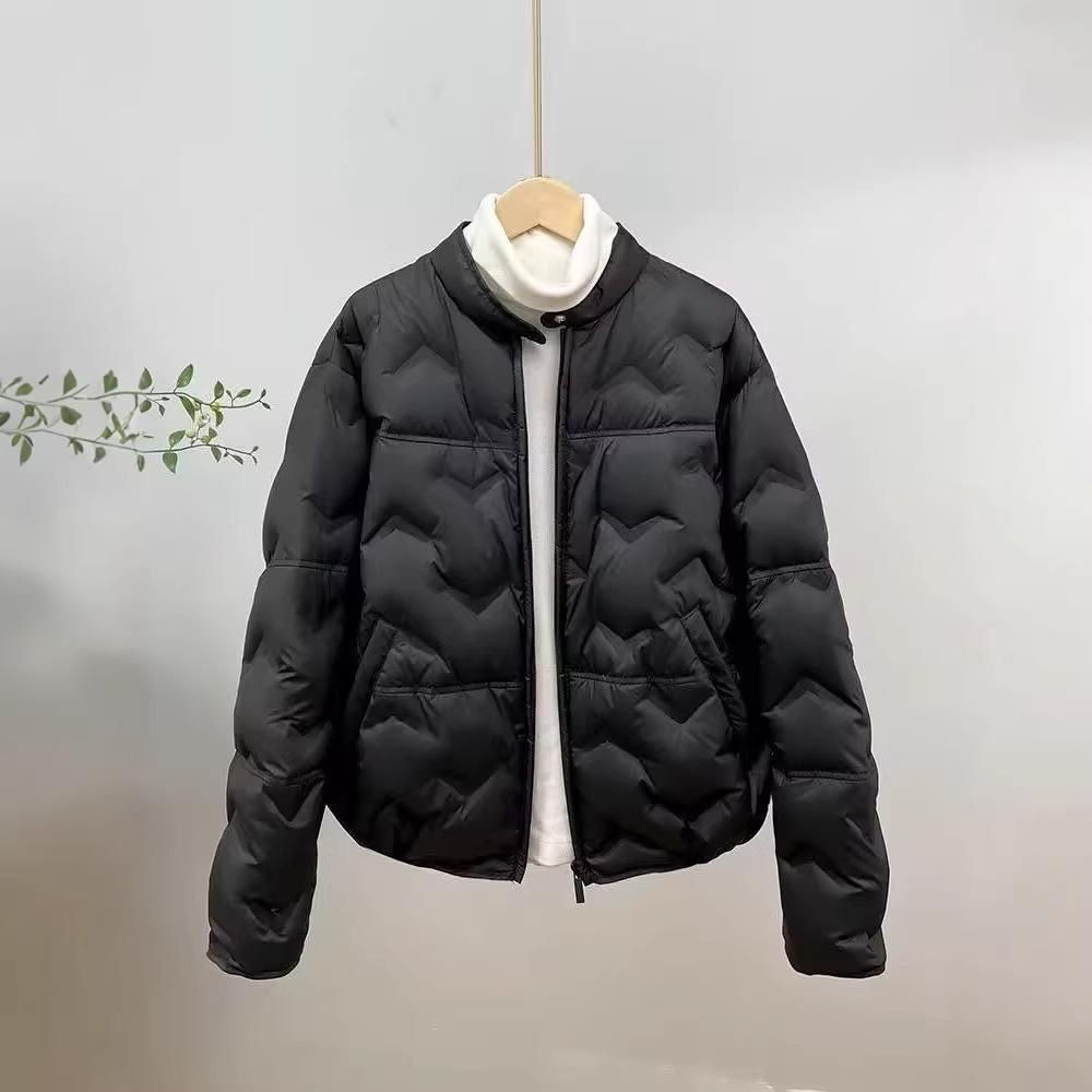 Winter New Women's Stand-up Collar Down Jacket Fashionable Versatile Casual Warm Jacket Trendy Brand Simple Glue