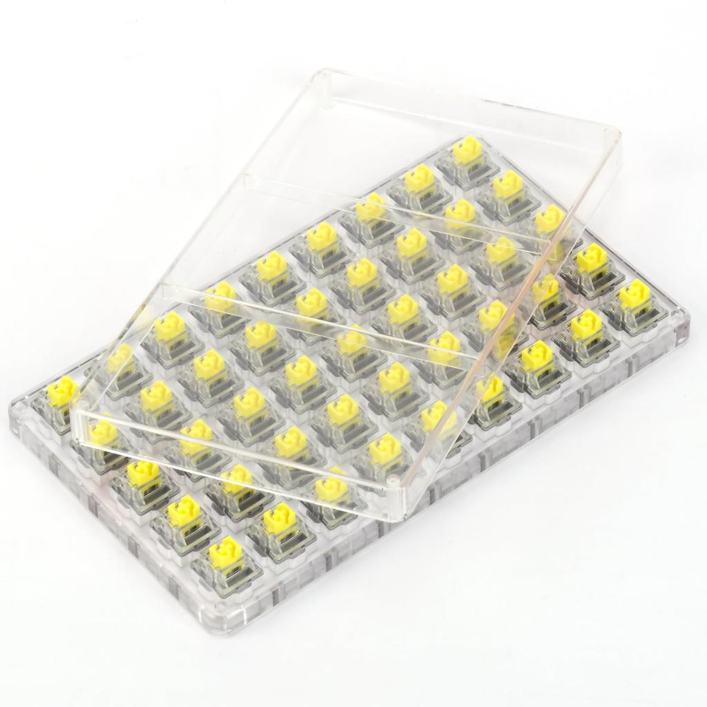 AJAZZ AS Tactile Switches, Gateron 3-Point 50gf SMD Tactile Switch Set with Dustproof Lever, Durable 80M MX Switches, Hot-Swap Replacement for