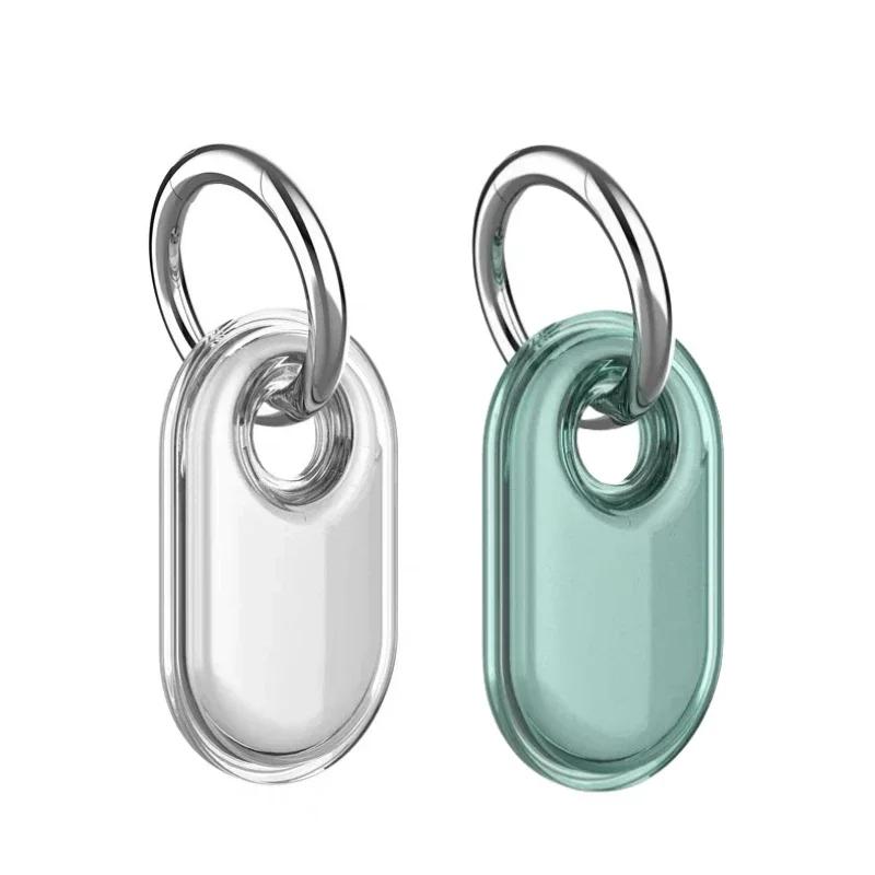 TPU Case Anti-Drop Protective Case with Keychain Anti-Scratch Trackers Holder for Keys Wallet Luggage Pets for Galaxy SmartTag 2