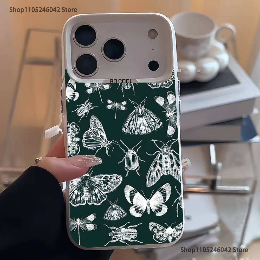 

Insects And Bugs For iPhone 17,16,15,14,13,12,11,Mini,Pro,E,SE4,XS,MAX White Candy Matte Cover iPhone12PRO