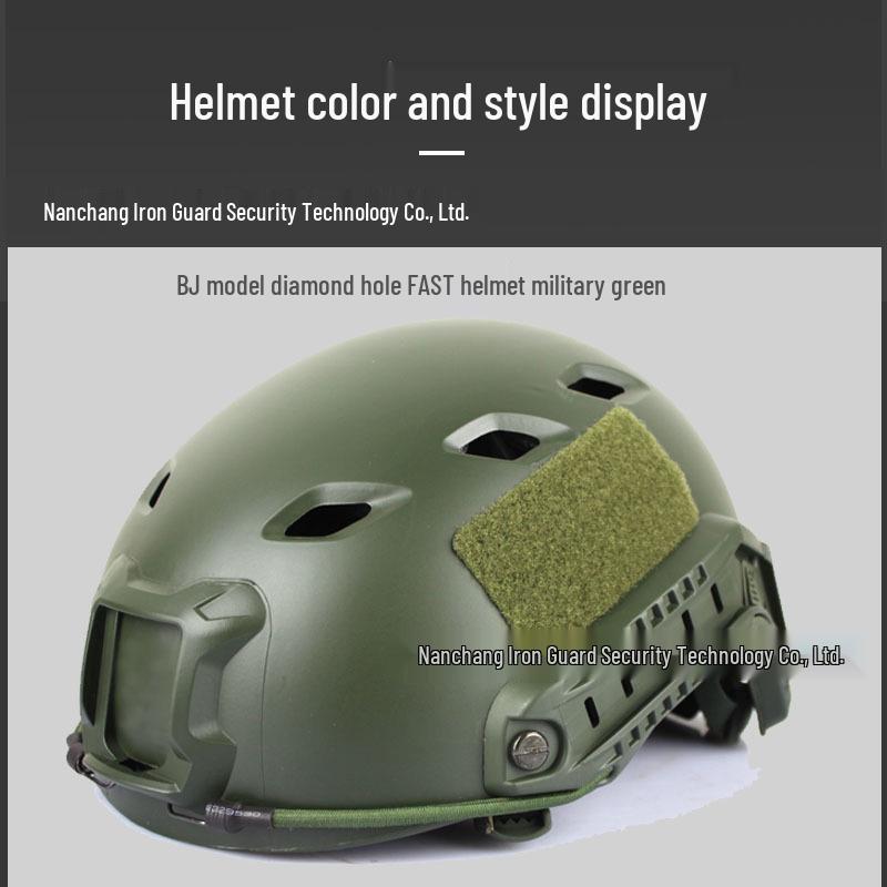 Tactical Military FAST Helmet - Simple Game CS Rail, Oval No-Hole Design for Outdoor Use