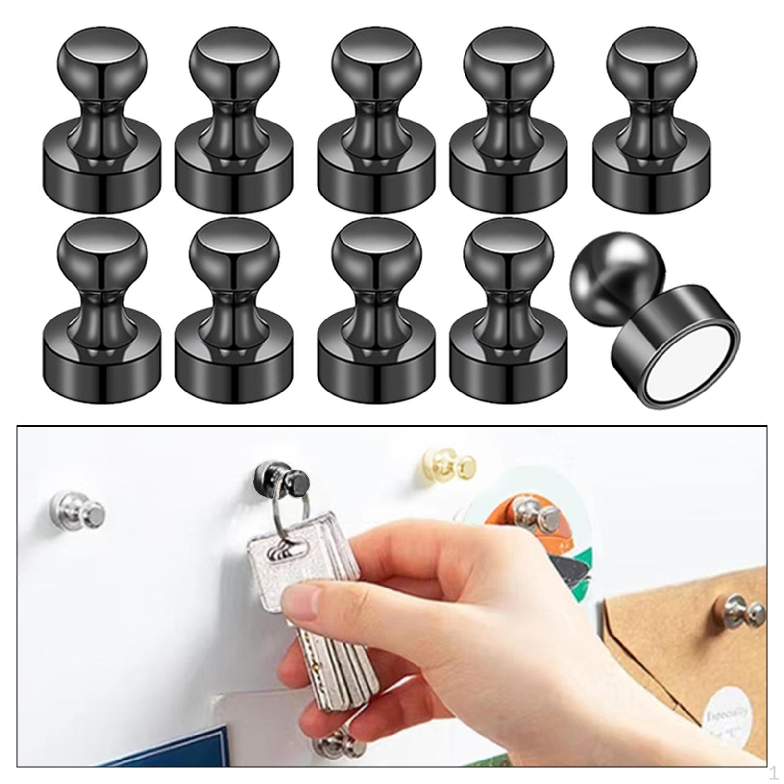 

10x магнитные кнопки для холодильника, магнит для большого пальца, для металлической поверхности доски чёрный