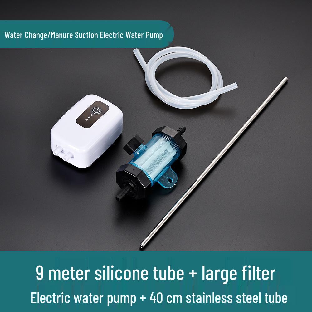 Electric Aquarium Siphon Cleaner: Rechargeable Turtle & Fish Waste Suction Tool