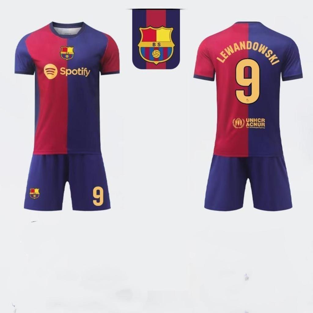 Spain Kids Jersey Yamal #10 Messi #10 Lewandowski #9