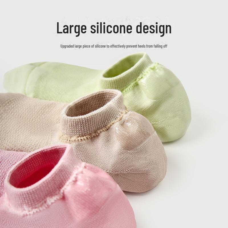 Renaissance Women's Mesh Invisible Boat Socks - Breathable, Non-Slip, Antibacterial, Deodorizing for Spring/Summer