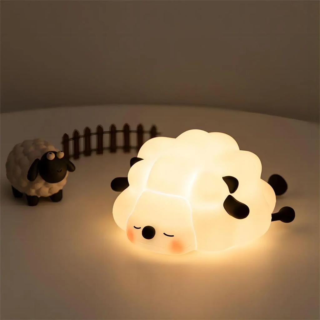 Niedliches LED Nachtlicht Panda Schaf Hase Silikon Nachtlichter Timing USB Wiederaufladbar Für Schlafzimmer Dekoration Kinder Geburtstagsgeschenk