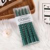 European Colored Thread Long Stem Smokeless Spiral Candles for Romantic Weddings and Classic Home Use.