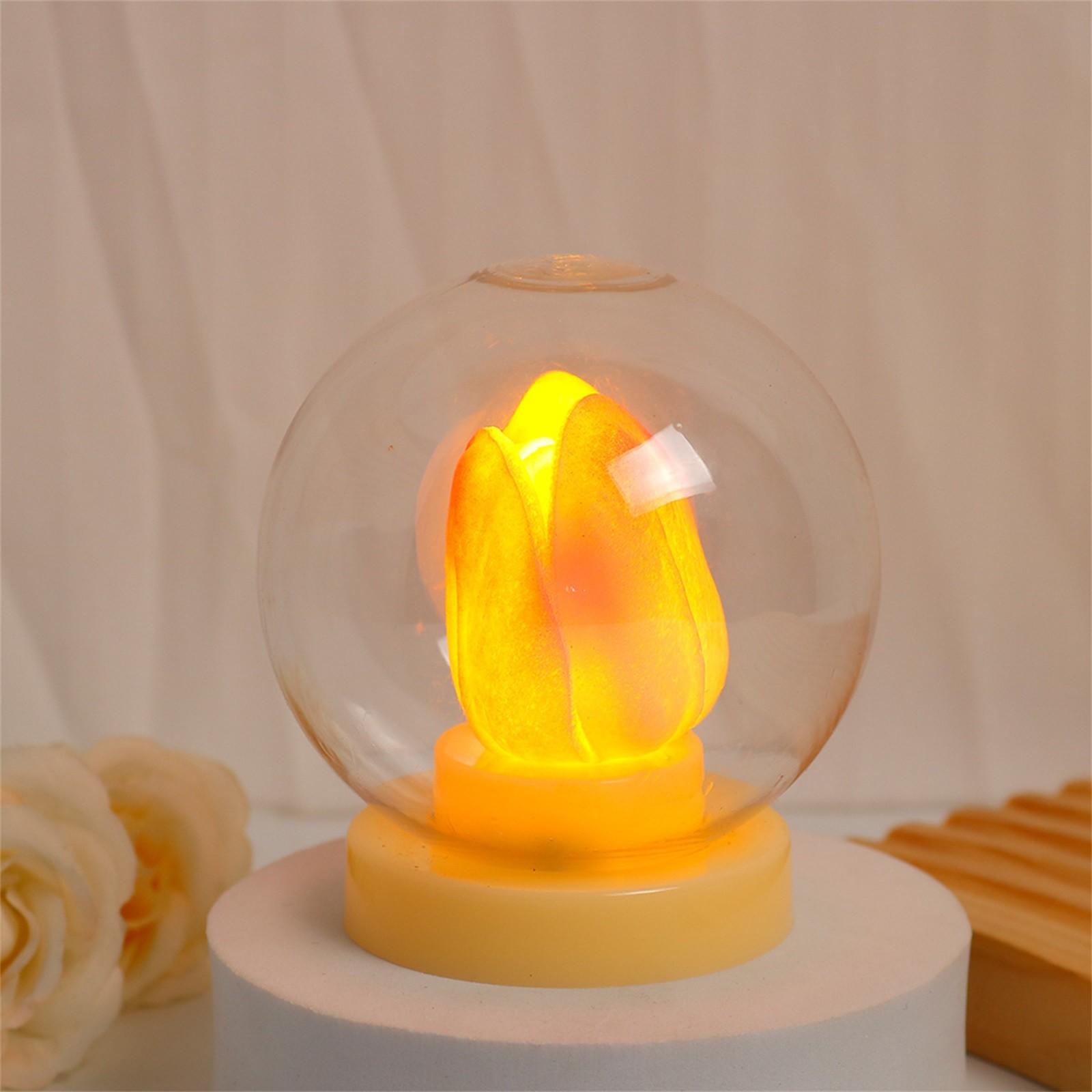 

Имитация букета, Маленький ночник, Светодиодная электронная свеча, Бонсай, Искусственный цветок, Готовый продукт, Реквизит для покраски One Size розовый