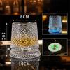 360 Rotating Seven Color Luminous Rotating Whiskey Glass Crystal High-end With Base Beer Glass Wine Glasses Bar Accessories
