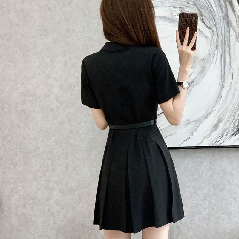 Šaty Dámské Francouzský Design Malé POLO Tričko Černé Šaty