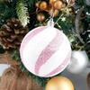 Breathtaking Color Six Pack of Painted Pink Christmas Ornaments At Eight CM
