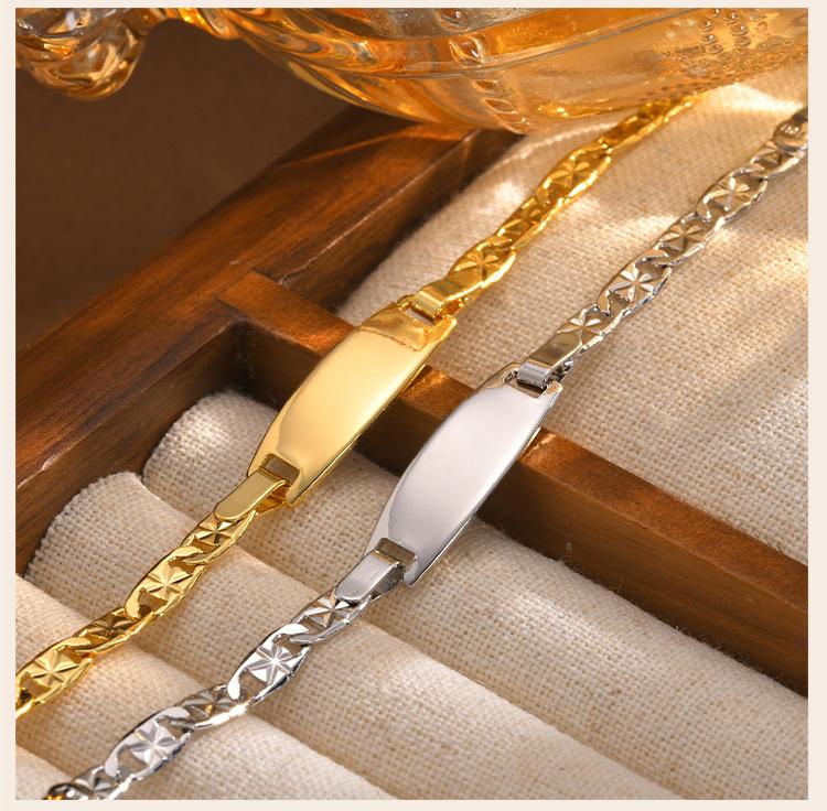 Personalized Baby Bracelet Engraved Name ID Wristband Adjustable Stainless Steel Kids Children Jewelry