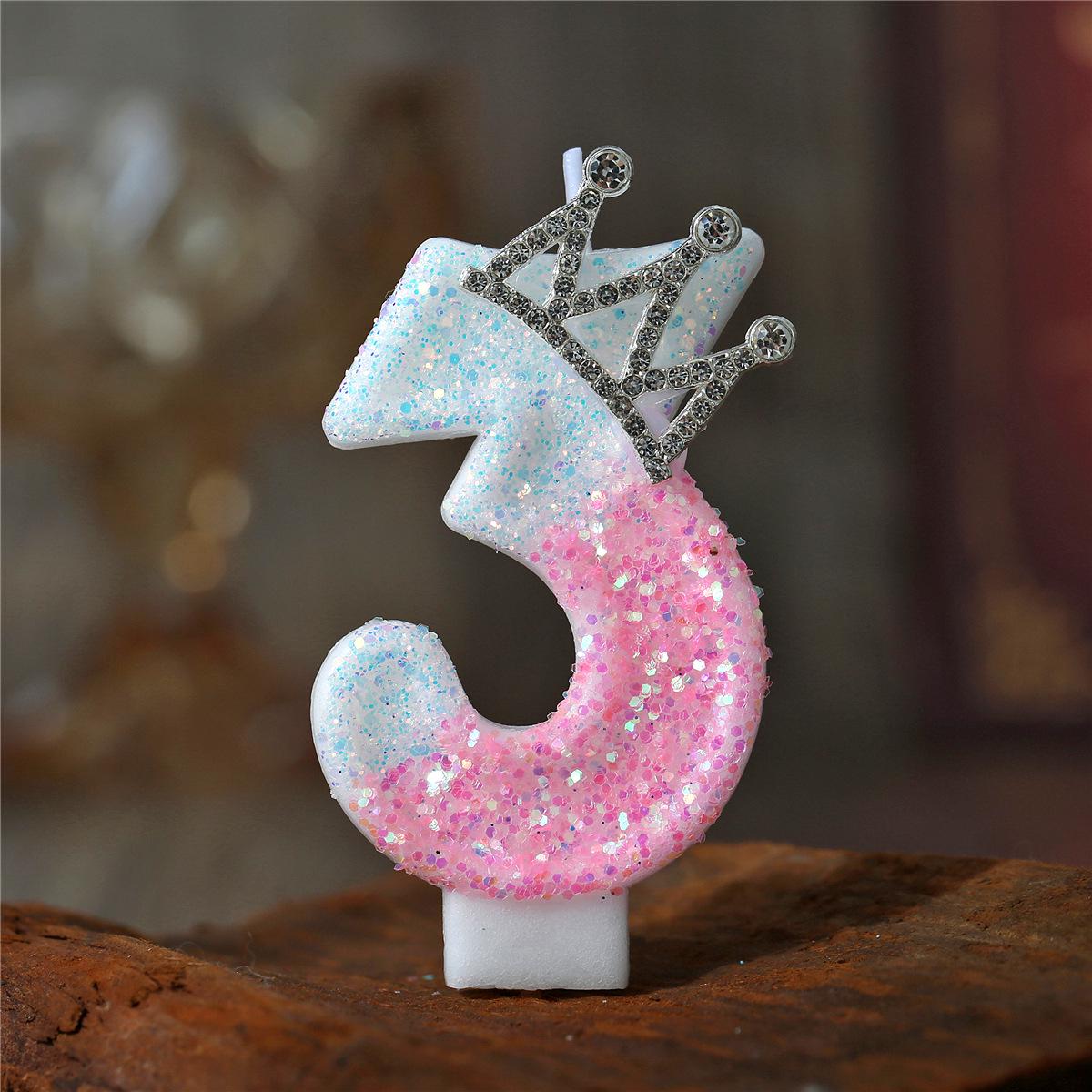 

Temu Crown Princess Birthday Number Candles - Creative Cake Decorations for Parties
