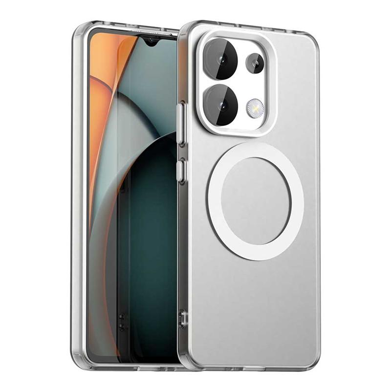

For Xiaomi Redmi Note 13 4G Case Magsafe Wireless Charging Cover Xiaomi Redmi Note 13 Pro Plus Matte TPU Protector Phone Bumper RedmiNote13ProPlus белый