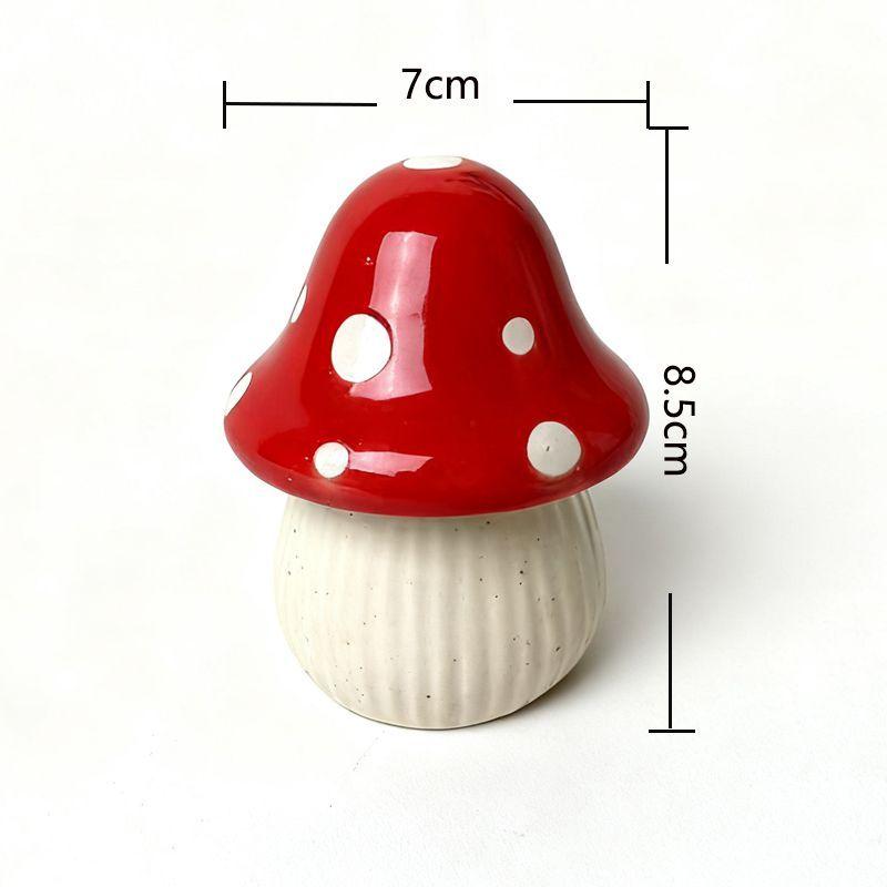 

Cartoon Mushroom Ceramic Storage Jars Home Desktop Toothpick Holder Cotton Swab Organizer Kitchen Bathroom Decoratives Container