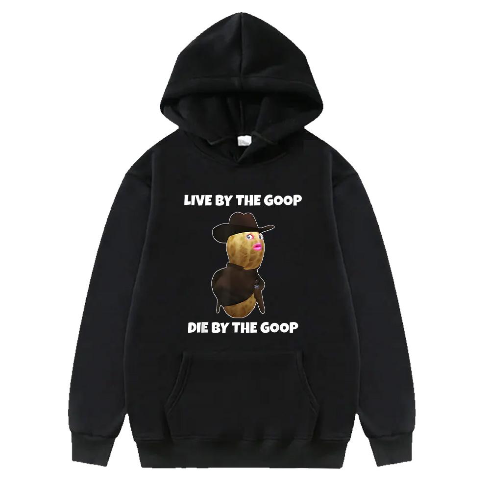 

Смешные The Burnt Peanut Bungulator Goop Goop Худи Arc Raiders Одежда Смешной Мультяшный Принт Пуловеры Женские Мужские Y2K Худи XS чёрный