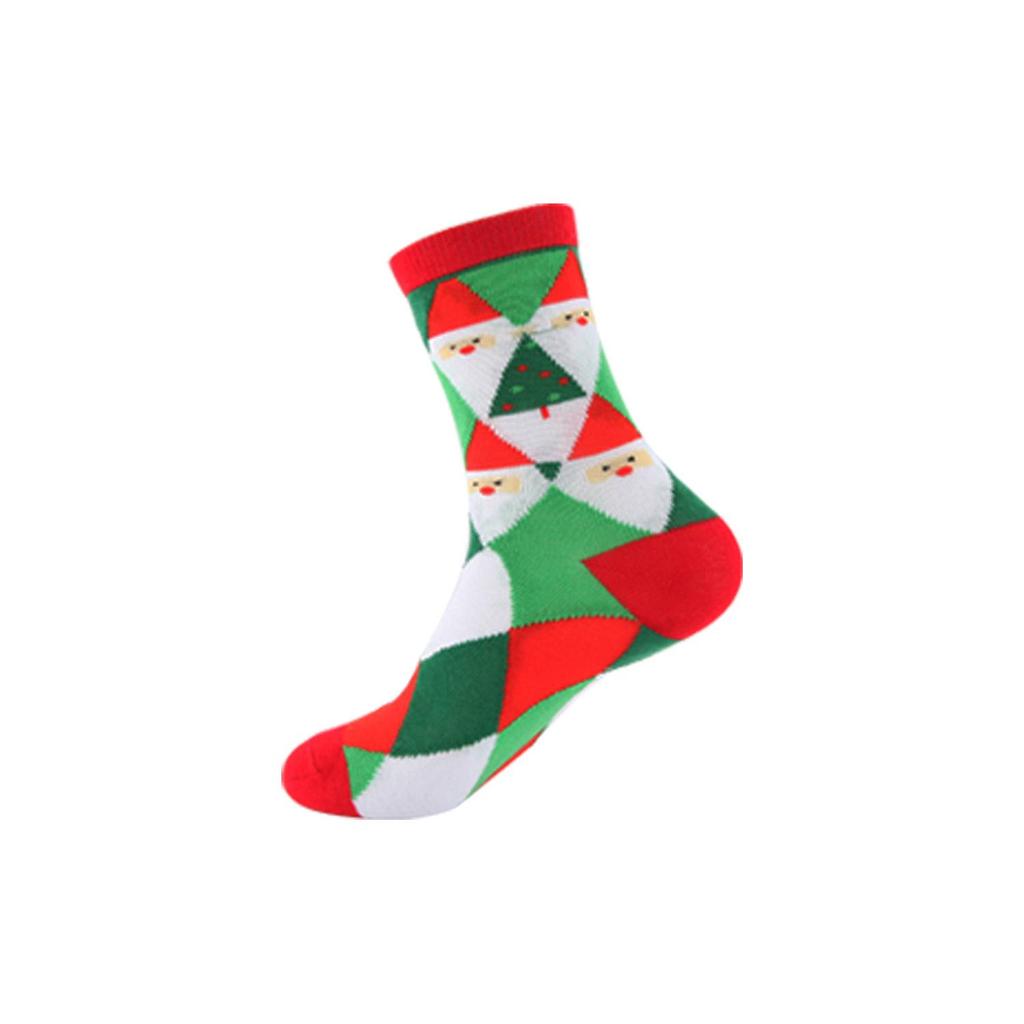 Autumn Santa & Reindeer Christmas Mid-Tube Cotton Socks for Men & Women - Trendy and Comfortable