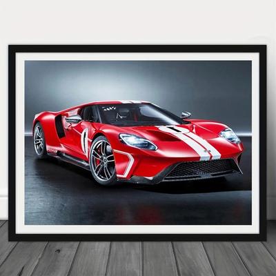 Pittura Diamante 5D Fai da Te Senza Cornice con Strass 1 pz 11,8x15,7 Pollici, Set Pittura Diamante Mosaico con Strass Motivo Auto Sportiva Cool, Kit Pittura Diamante
