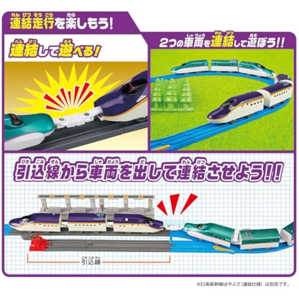 Takara Tomy connection! E8 series Tsubasa & Tomica arch railroad crossing set