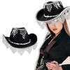 Vacation Cowboy Hats Shimmering Tassels Hand Beading Diamond for Club Carnivals