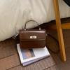 Pu Small Square Bag For Women With Zipper Closure And Interior Pockets For Daily Use