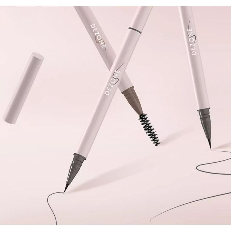 DEZONE - Dual Head Liquid Eyebrow Pen with Brush - 2 Colors