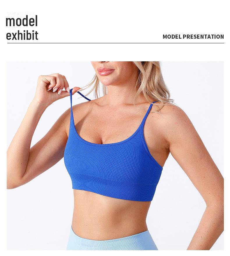 High-End Women's Summer Sports Yoga Bra with Chest Pad - Shockproof and Stylish