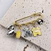 Cute Baby Arrival Enamel Safety Pin Brooch Creative Stroller Bottle Dummy Design Lapel Pin for New Parent Gift