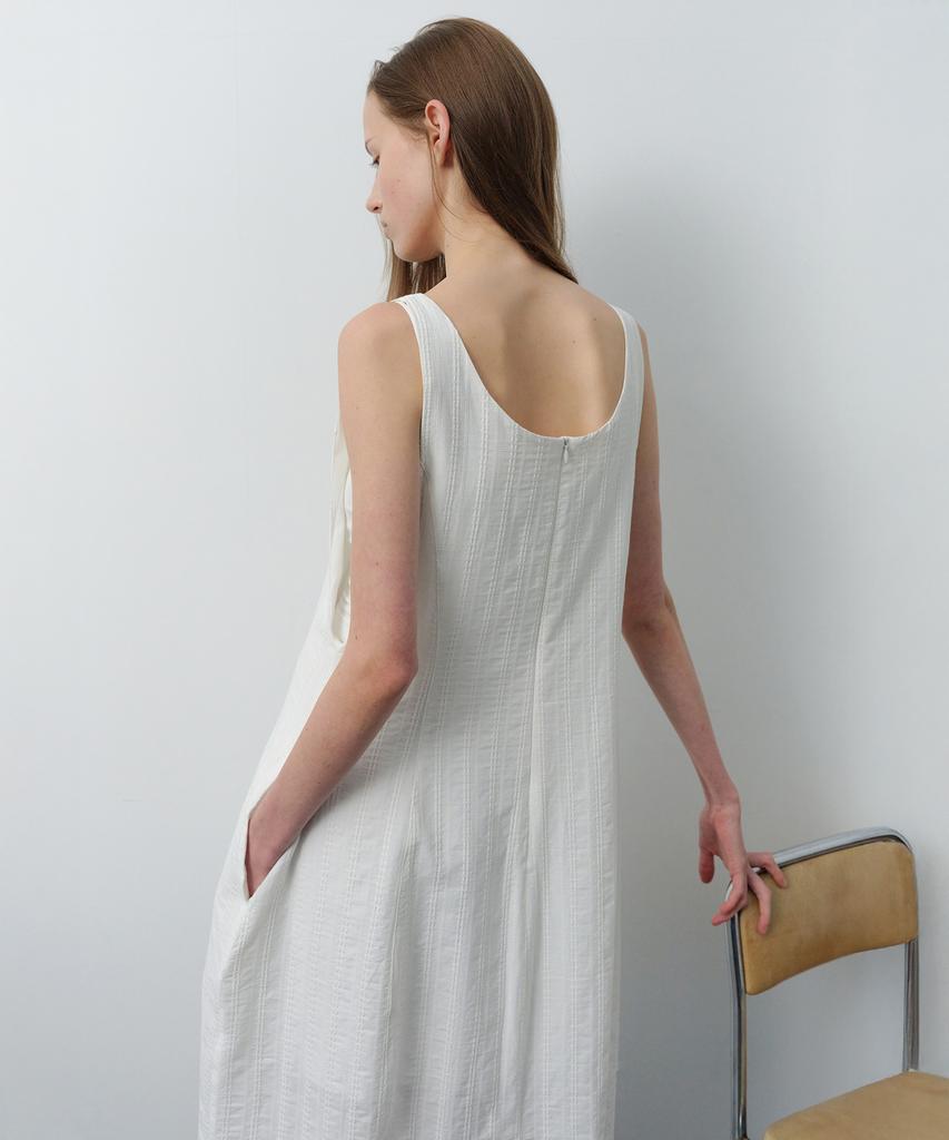 Leuba Arc Sleeveless Dress - Off White