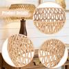 Woven Lamp Shade Hanging Light Fixtures Handcraft Rustic Reading Cover for Dining Table