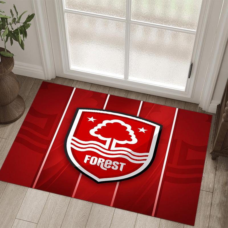 Nottingham Forest Design Kristall Samt Teppich Gemütlich Nicht?Rutschfester Teppich mit Aufdruck für Schlafzimmer Wohnzimmer Eingang
