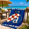 Asciugamano da Spiaggia Dinamo Zagabria Basket, Asciugatura Rapida, Facile da Curare, Adatto Sia per il Fitness che per le Vacanze al Mare, Essenziale Sportivo