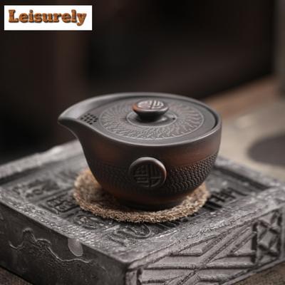 150ml Porcellana Viola Qingxi Tazza Gaiwan Fatta a Mano con Coperchio Coltello a Scatto Tazza da Tè Coperchio per Infusore da Tè Teiera Servizio da Tè Regalo
