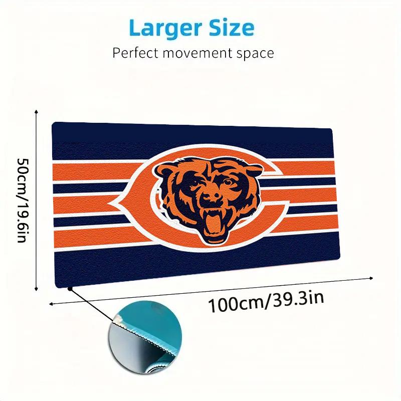 Chicago Bears Logo Color Mouse Pad Large Gaming Table Cushion Non-slip Laptop Tablet Big Mousepad XXL Mat Mini PC Playmat With Lock edge