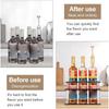Acrylic Syrup Organizer Rack Holds 6 Bottles Bottle Storage Holder Condiment Organizer  Kitchen