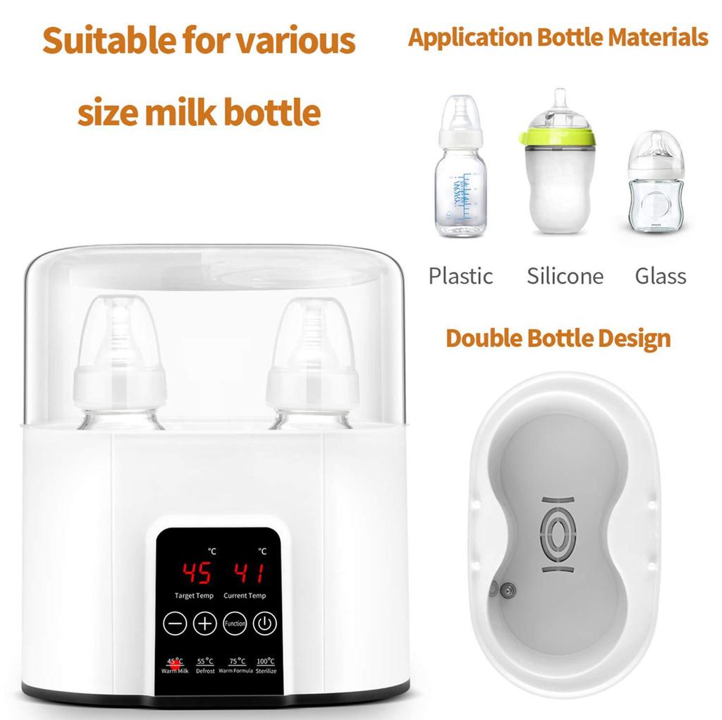 Adjustable Temperature Baby Bottle Warmer for Heating and Thawing Breast Milk