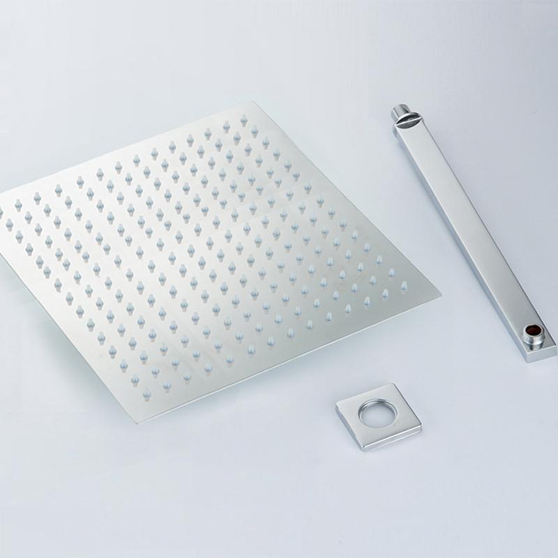 Free Shipping 16 Inch Bathroom Rain Shower Head Stainless Steel Rain Shower Head  With 35cm Shower Arm Rain Shower