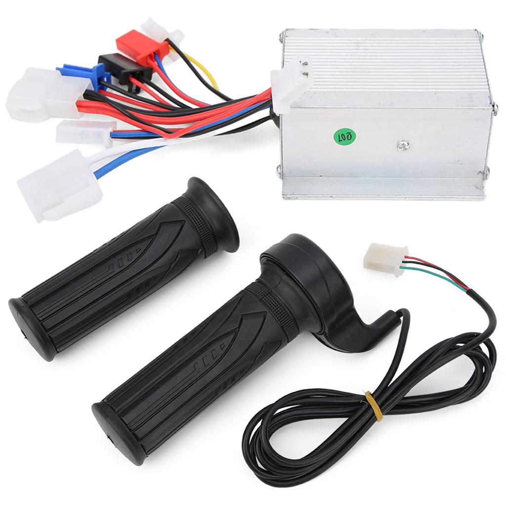 24V 250W Brush Controller Extended Cable Thumb Throttle Grip Electric Bicycle Handlebar