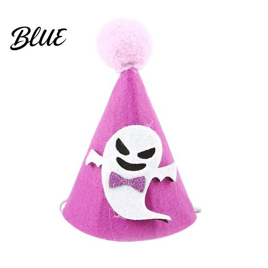 Cartoon Pet Hat Halloween Pointed Hat Cute Ghost Witch Pumpkin Cat Pom-pom Costume for Cats And Small Dogs Holiday Party Accessory Comfortable