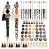 Beadable Ballpoint Pen Smooth Writing Pen Beadable Pen Signature Pen Leopard Print Beaded Pen Crafting Pen for Students